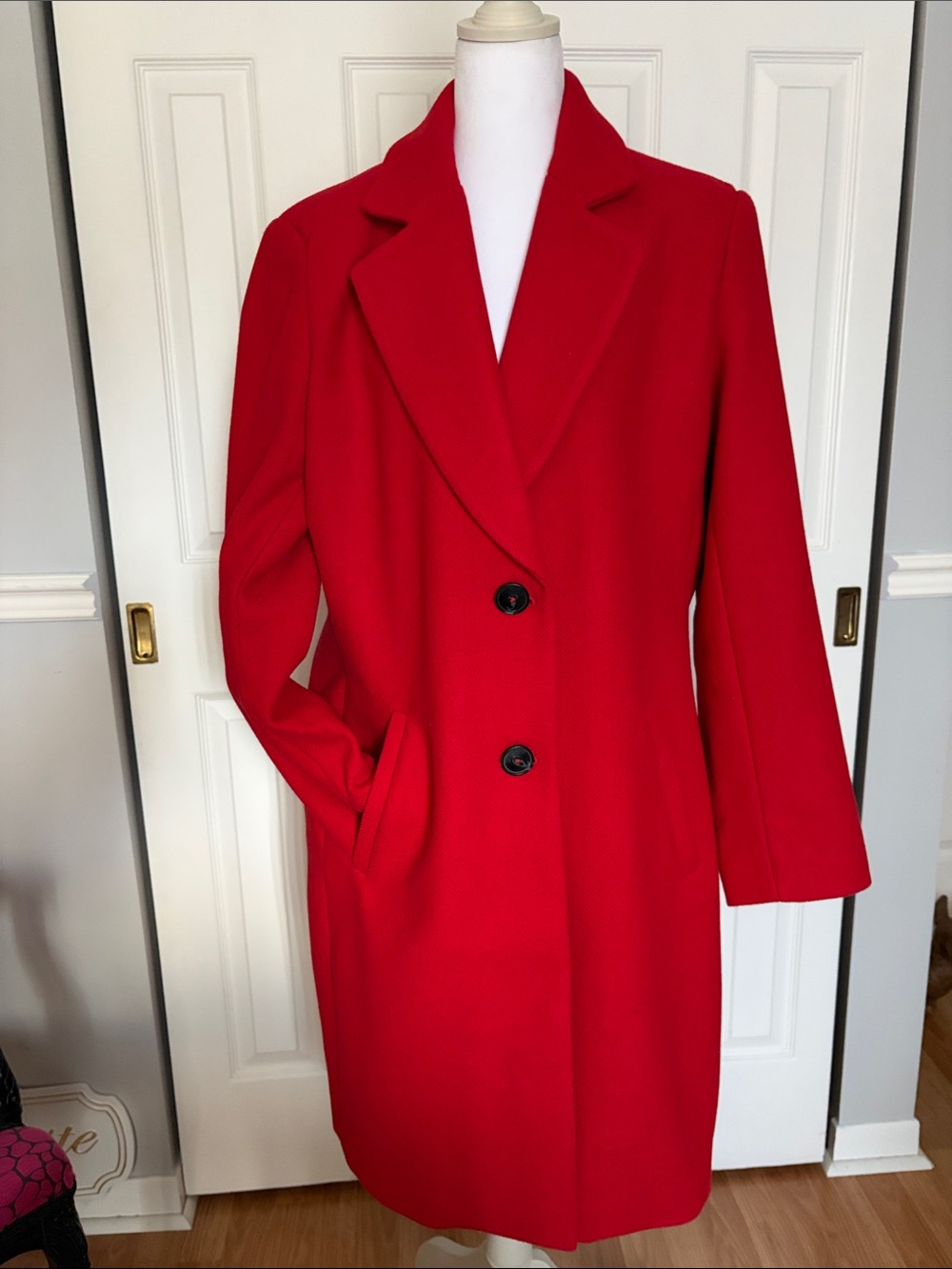 NWOT Ricki's “Kennedy” Style Red Wool Coat